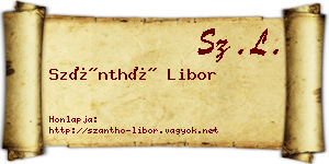 Szánthó Libor névjegykártya